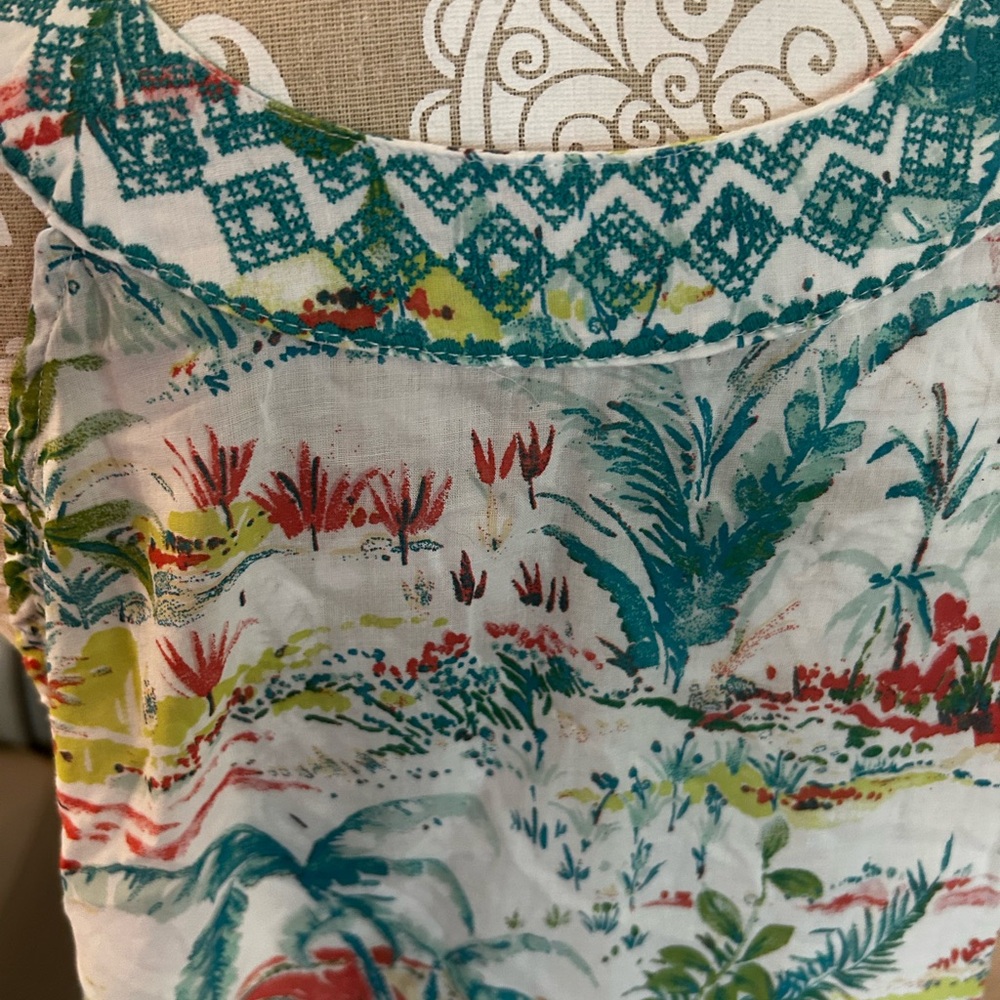 Sigrid Olsen Multicolor Floral play set women’s XL tropical all cotton - Picture 8 of 11
